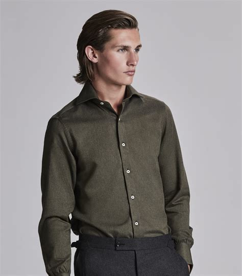 Brown twill shirt 